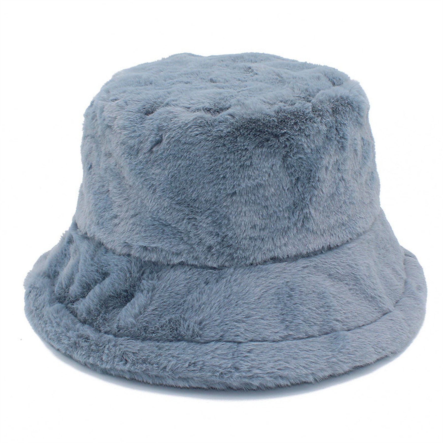 Thick Faux Fur Bucket Hat 2