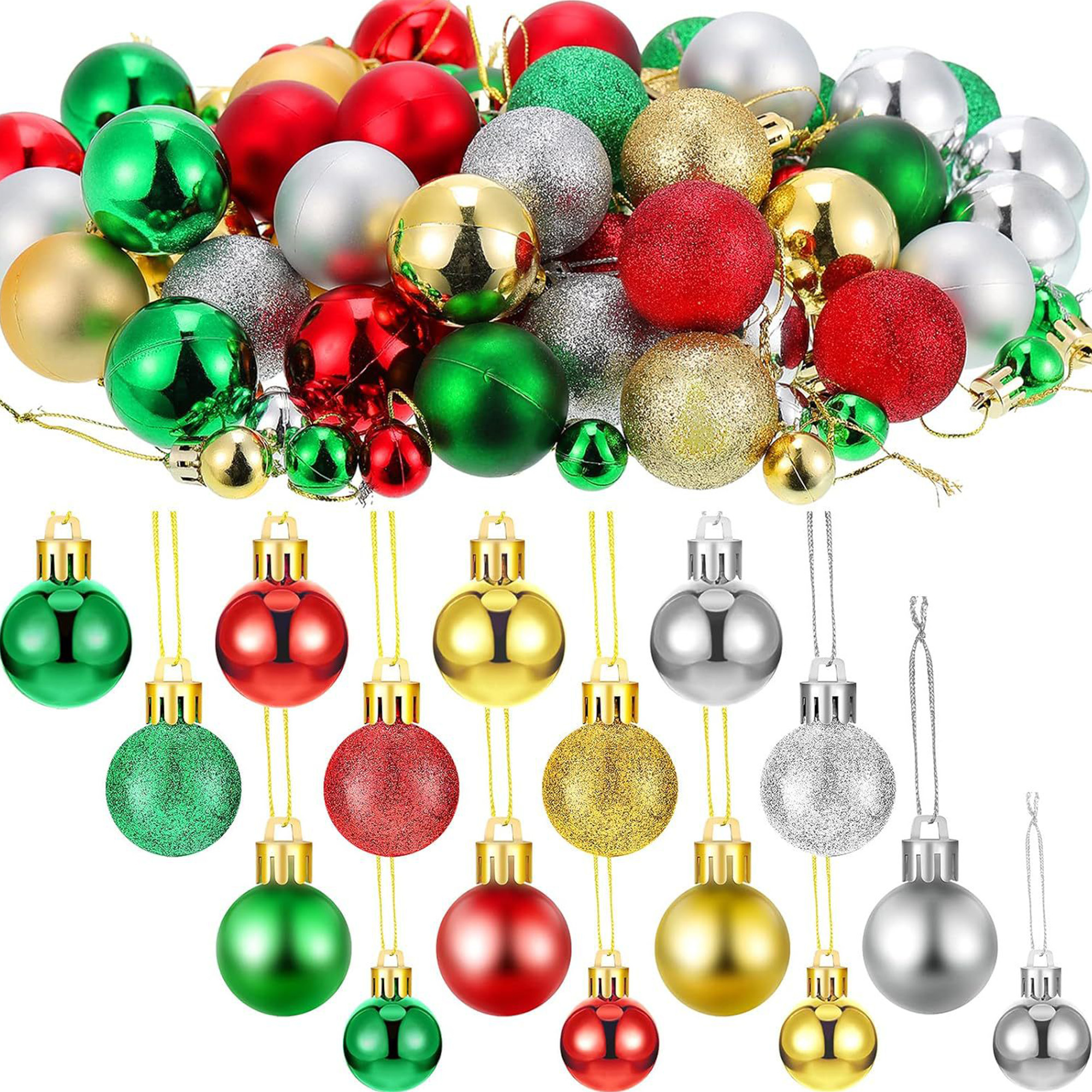2.4" Plastic Holiday Ball Ornament 1
