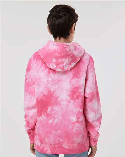 Youth Midweight Tie-Dyed Hooded Sweatshirt - PRM1500TD 2