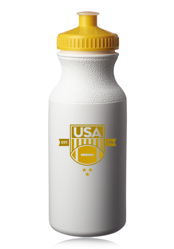 20 oz. White Water Bottles with Push Cap 27