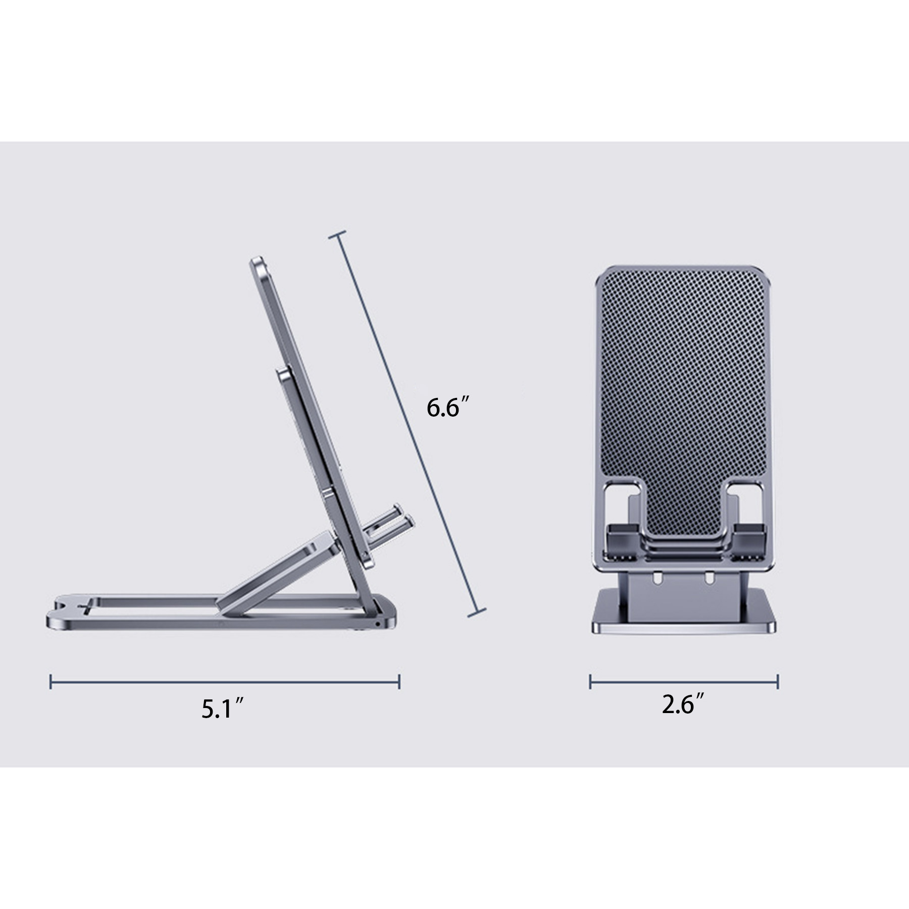 Foldable Aluminum Adjustable Travel Phone Holder for Desk 3