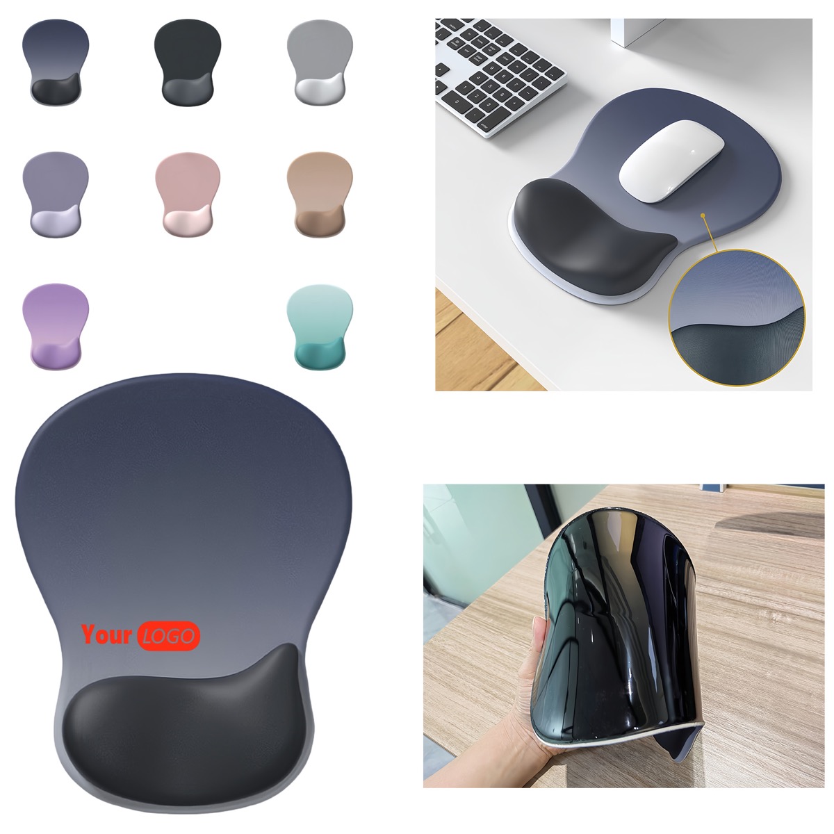 Ergonomic Non-Slip Memory Foam Mouse Pad 2