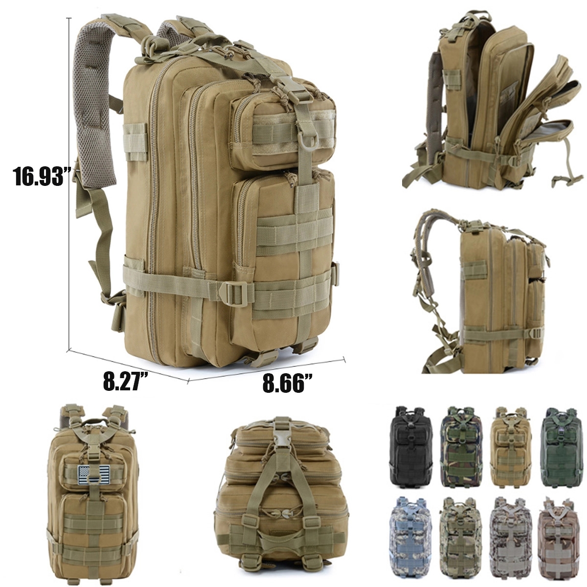 In Stock Custom Military Tactical Assault Trekking Backpack 4