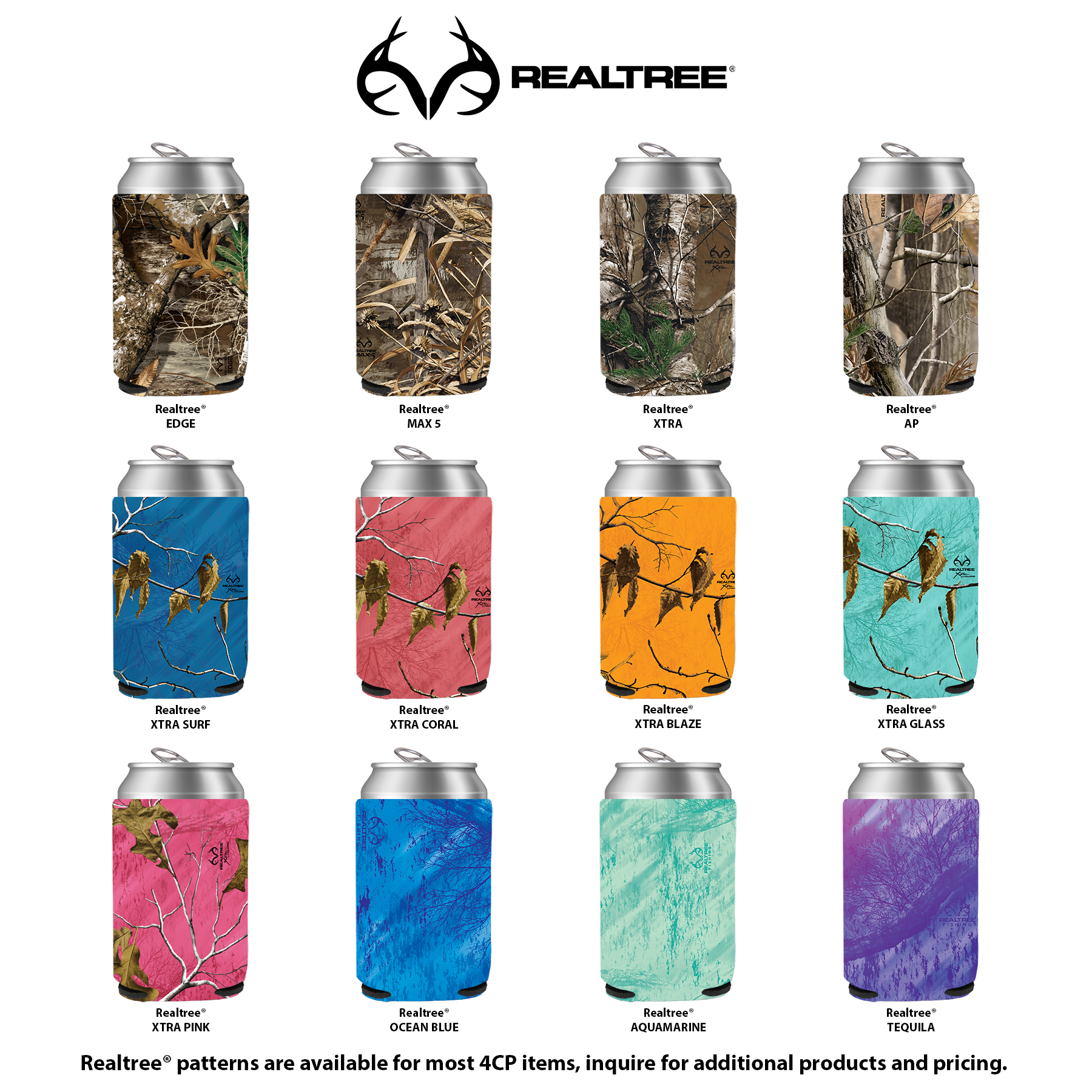 Realtree® Camo Full Color Scuba can cooler