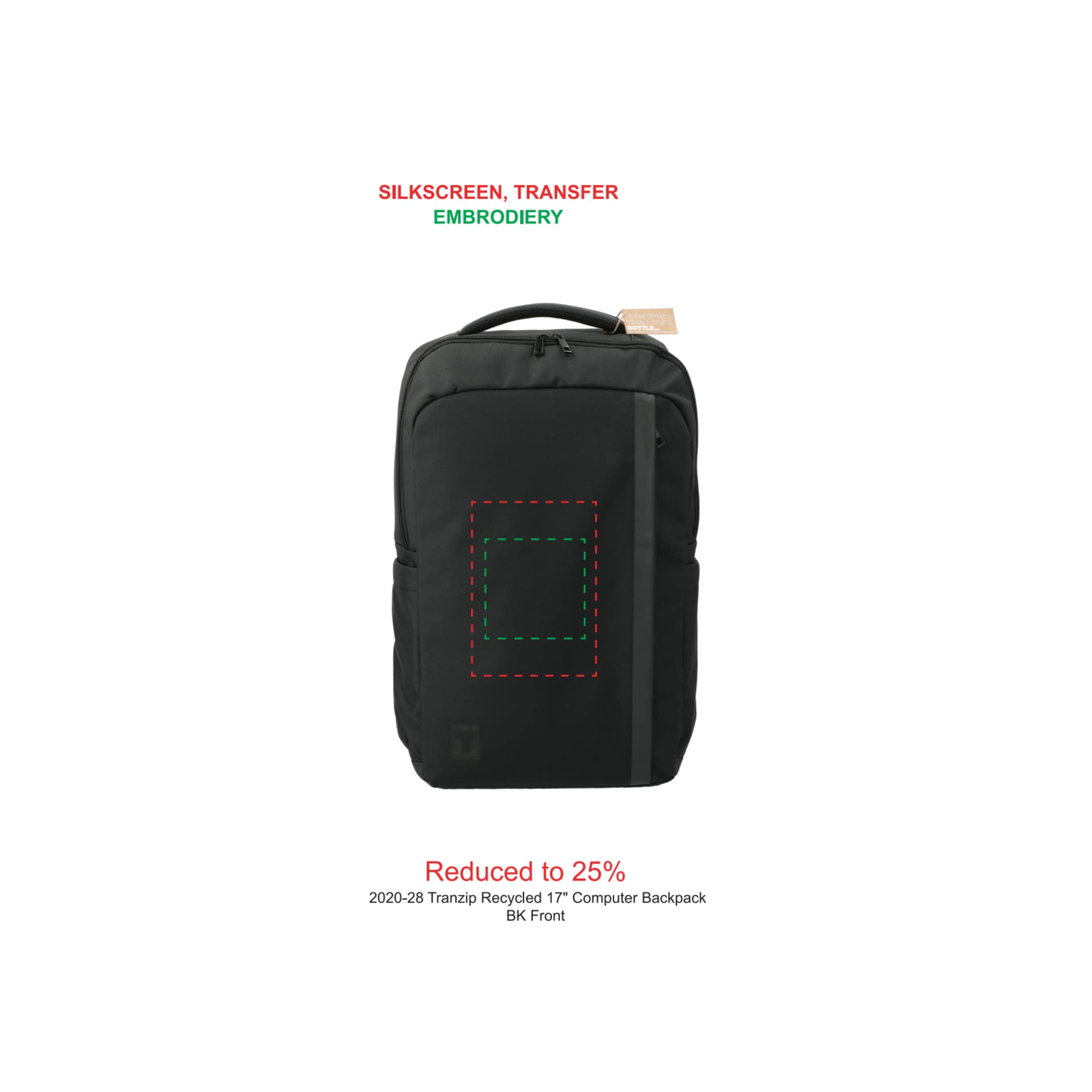 Tranzip Recycled 17" Computer Backpack 32