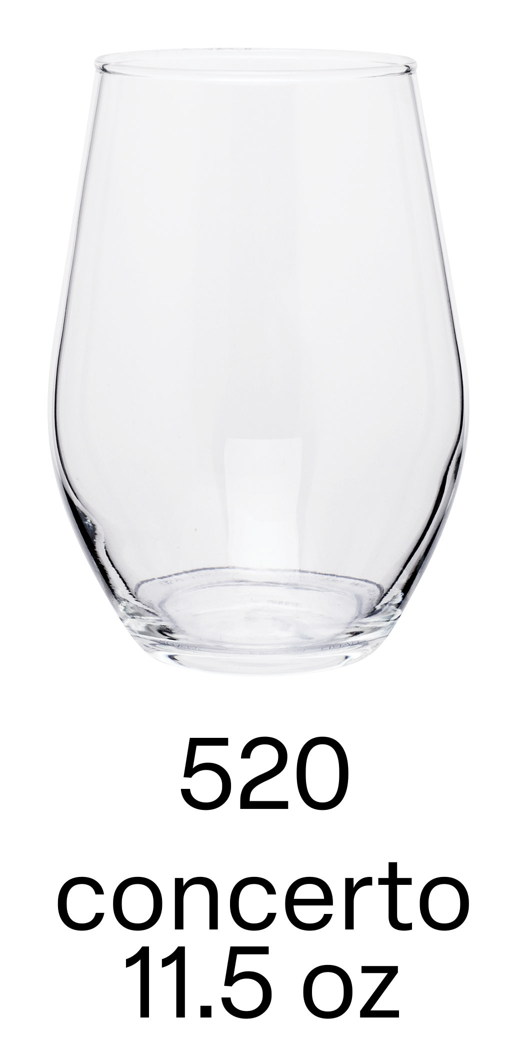 11 5 oz concerto stemless wine