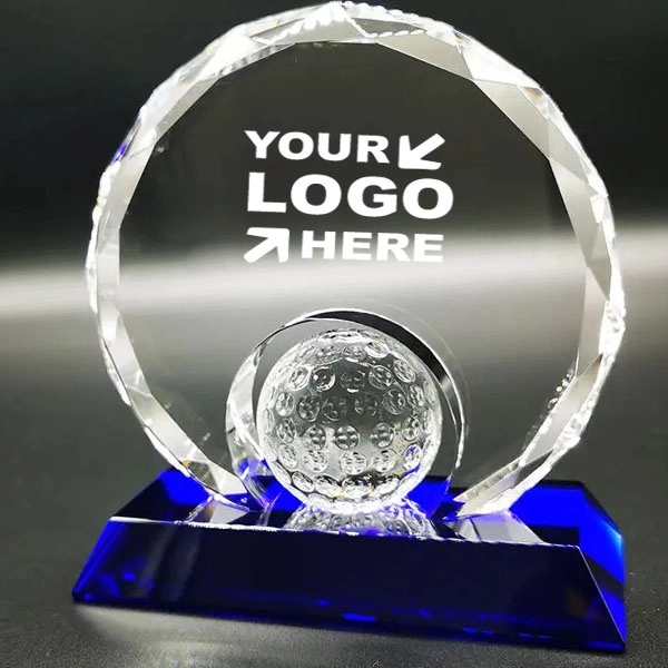 Crystal Sports Events Golf Trophy 3