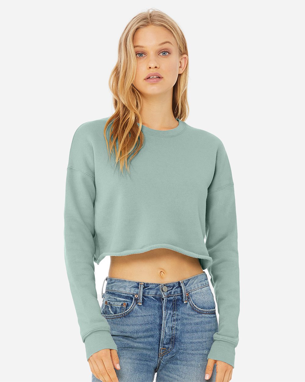 Women's Crop Crewneck Sweatshirt - 7503 8