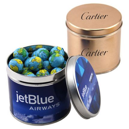 Round Tin with Chocolate Globes 2