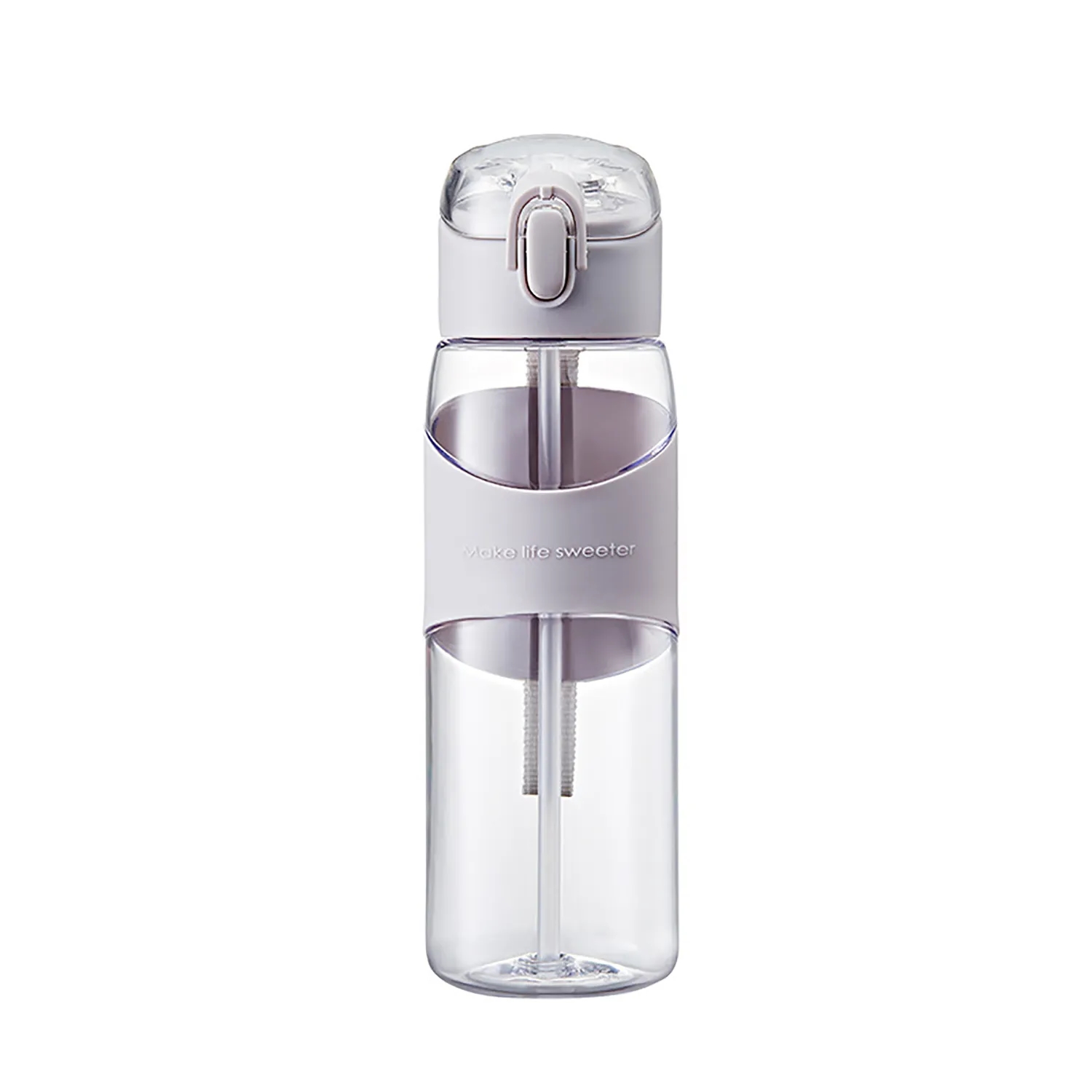 18oz Plastic Water Bottle With Handle Chug Lid & Straw 4