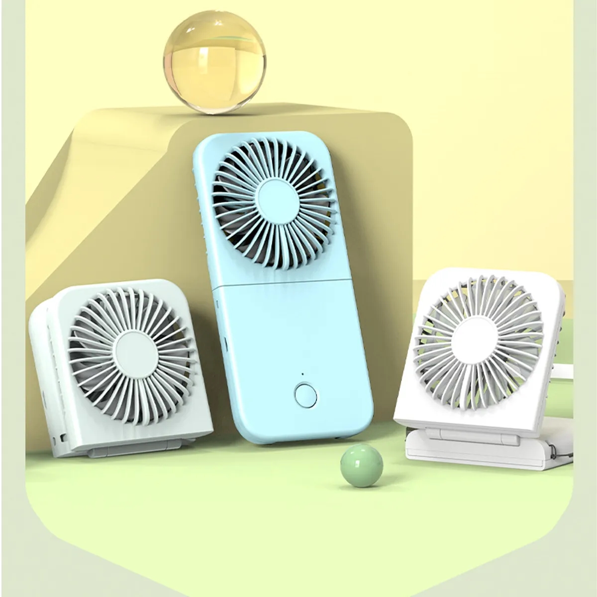 Mini Portable Foldable Rechargeable Small Personal Fan 3