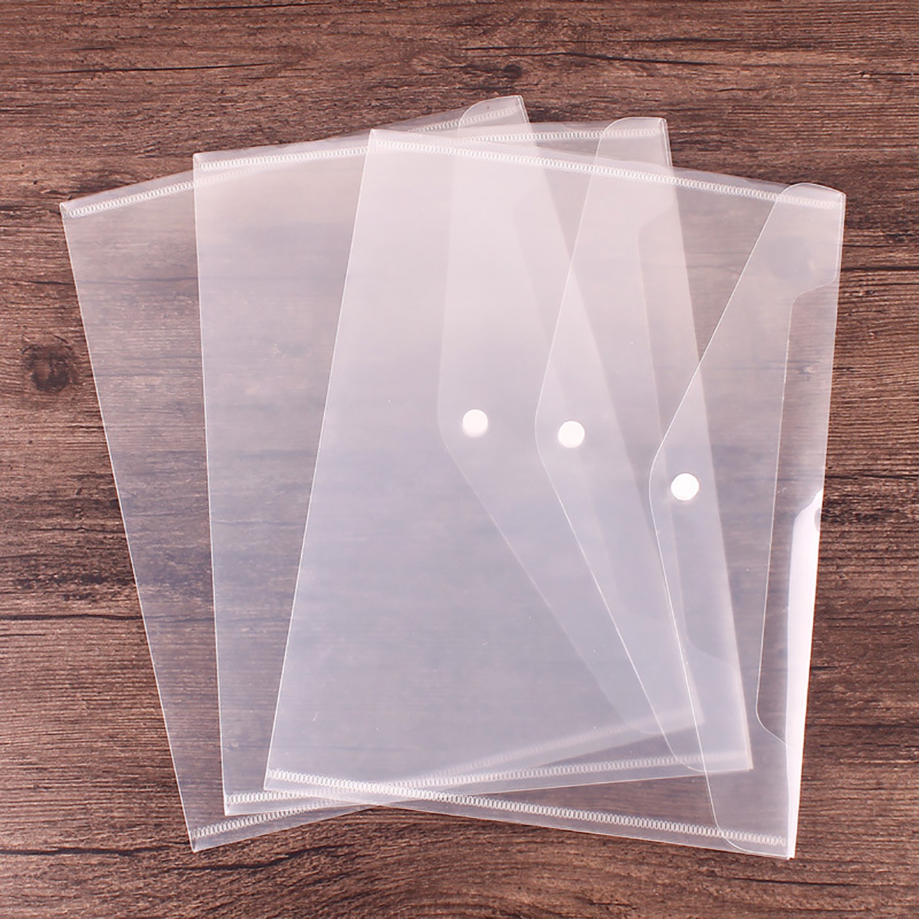 Transparent File Folders With Snap Buttons 2