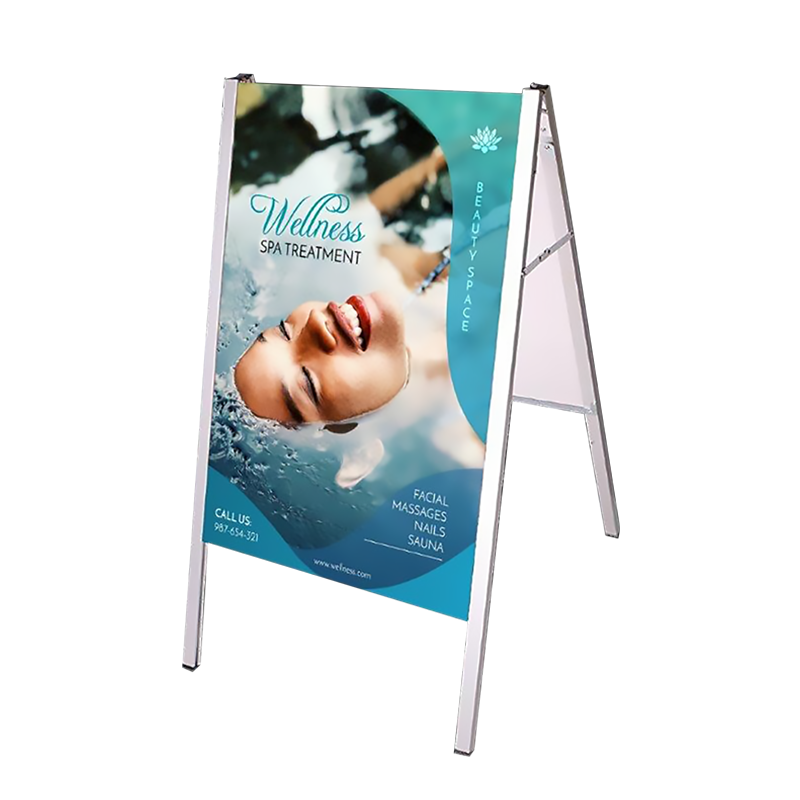 Thriller™ Lightweight A Frame Signage, Single Sided Graphic with Hardware 4
