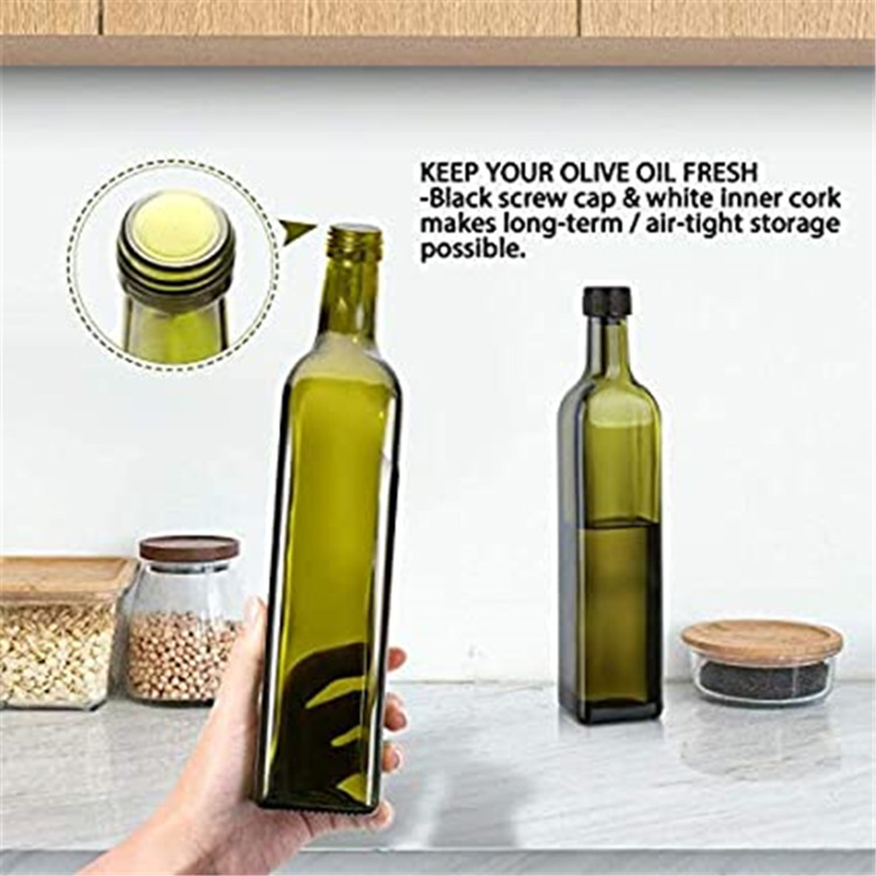 17Oz Glass Olive Oil Bottle Dispenser 4