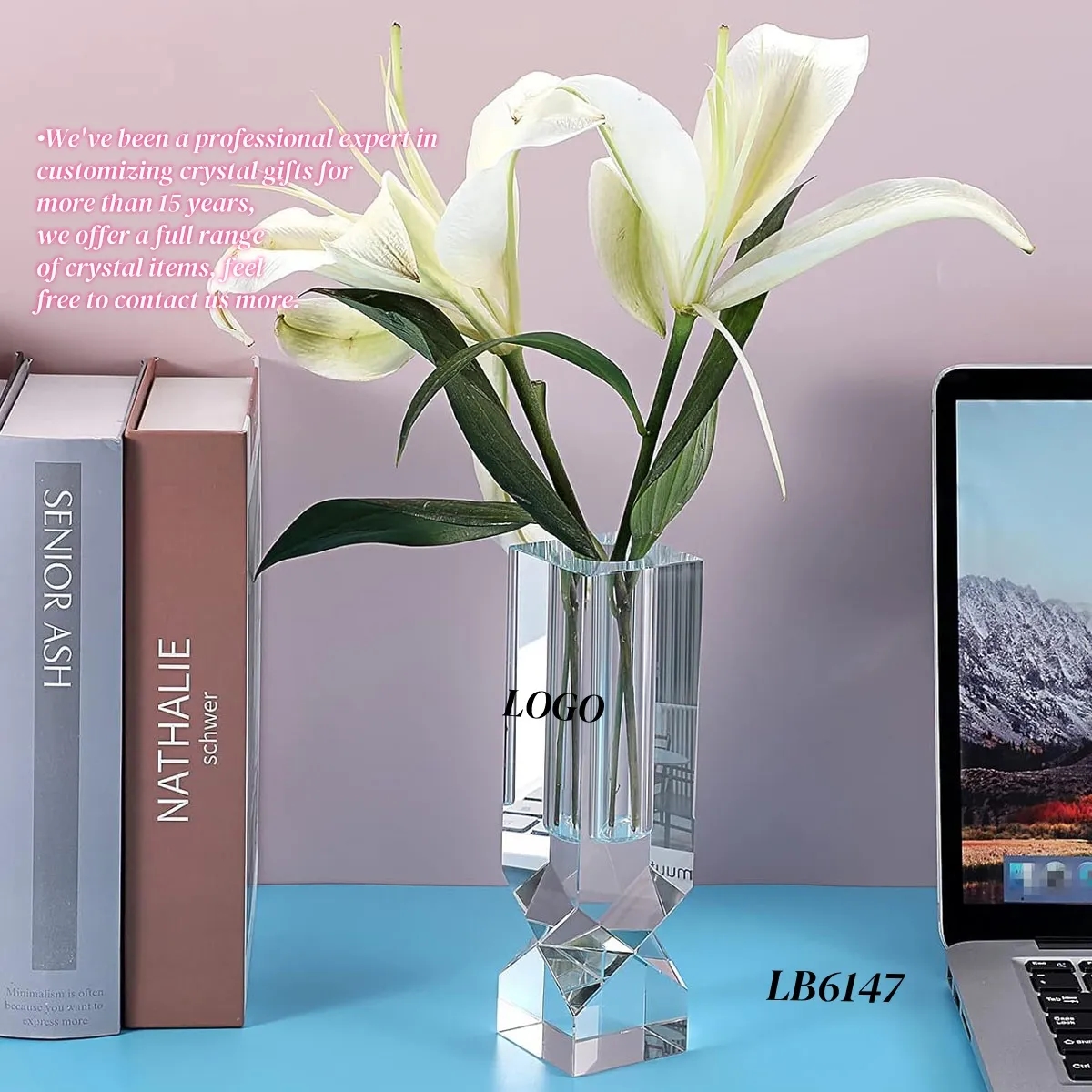 Flower Crystal Vase for Wedding Centerpiece Table Decor 3