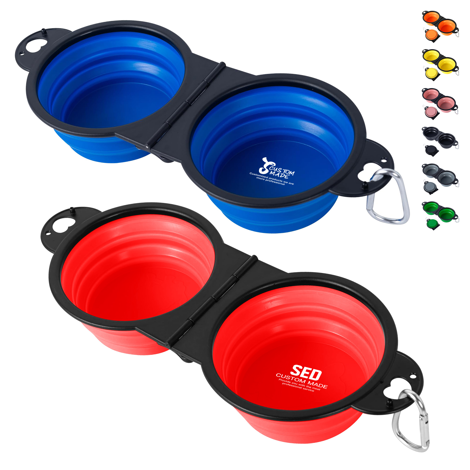 Outdoor Collapsible 20OZ 2-In-1 Foldable TPE Pet Bowl 5