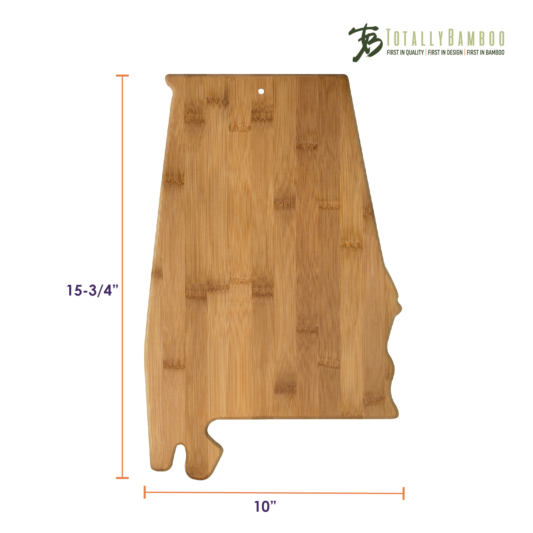 Alabama State Shaped Bamboo Serving and Cutting Board 8