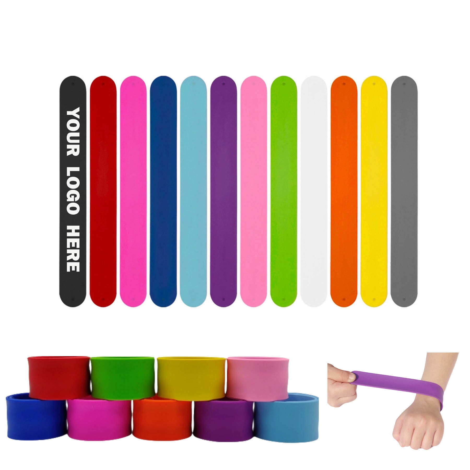 Silicone Slap Bracelet Wristband