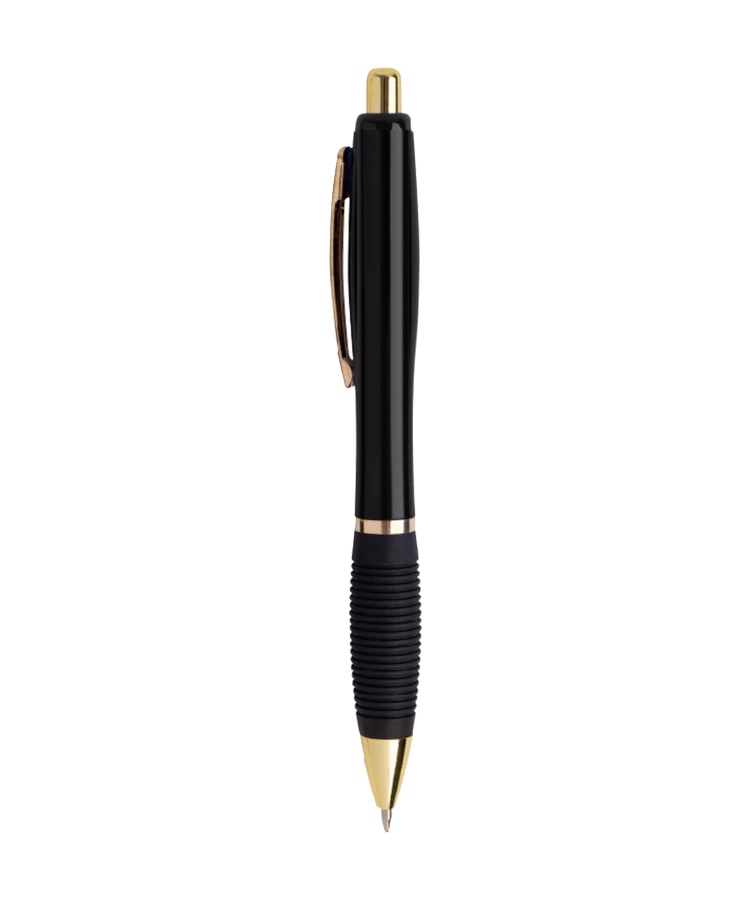 Union Printed - Gold Contour Grip Click Pen 4