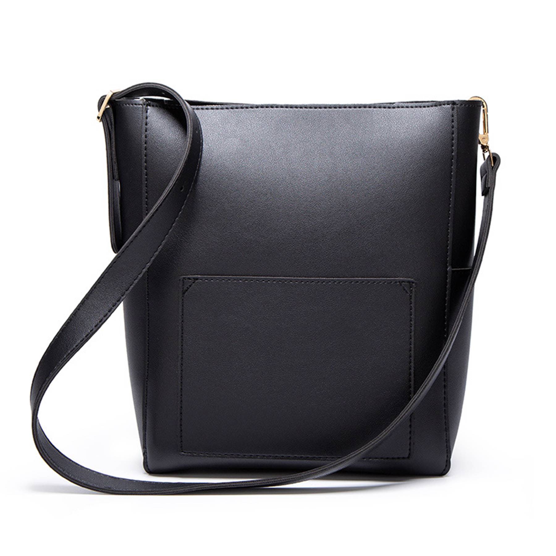 PU Simple vintage bucket tote cross-body bag 2