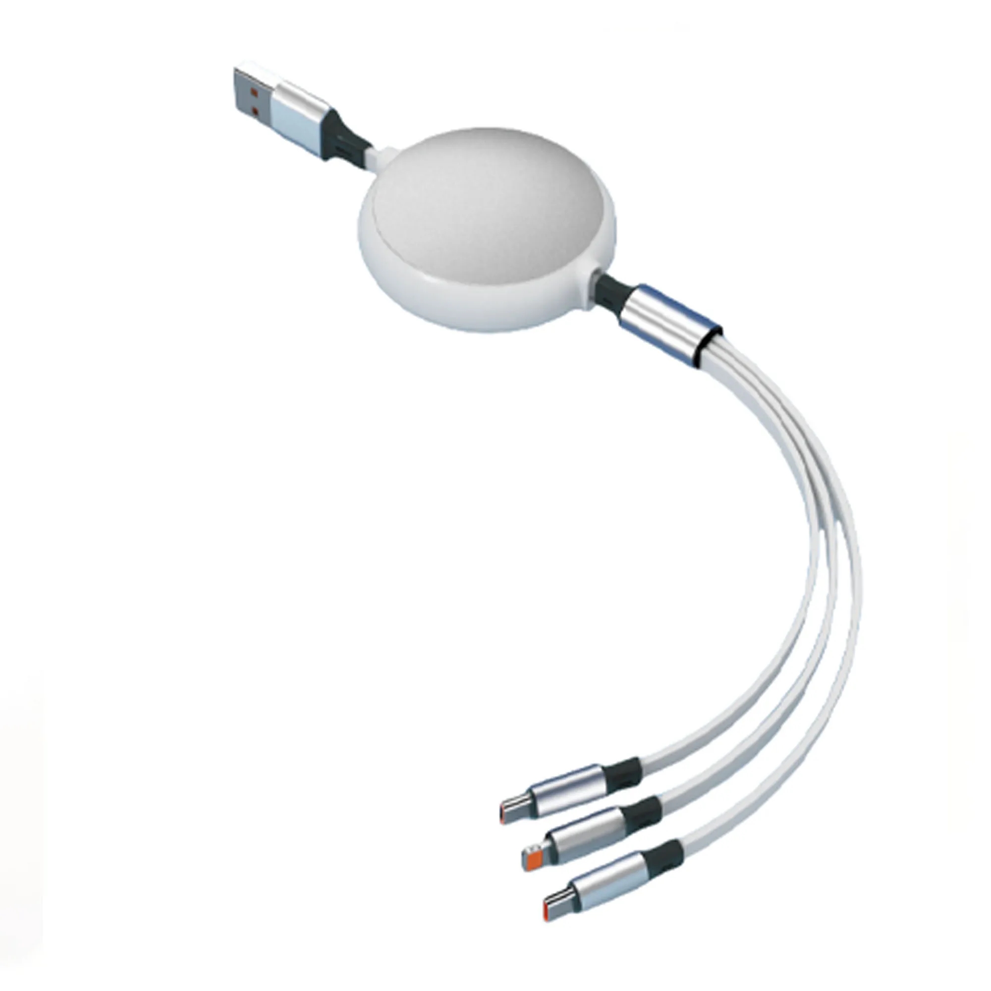 Retractable 100W 3 in 1 Charging Cable 6
