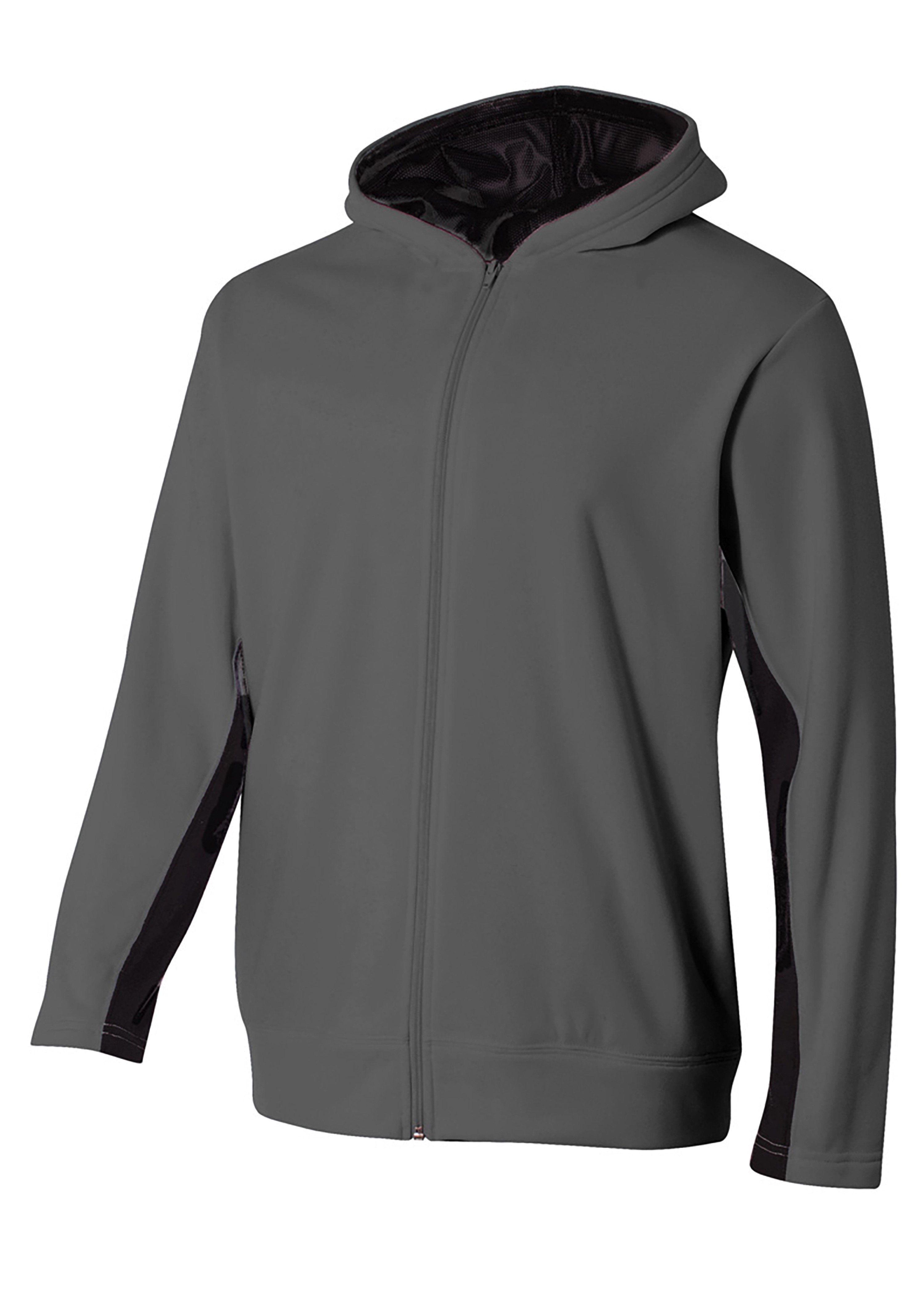 A4 Full Zip Color Block Fleece Hoodie 3