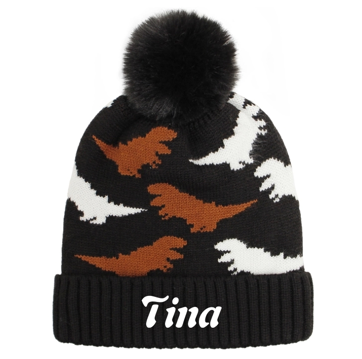 Baby Knitted jacquard hat Pom Beanie With Cuff 9