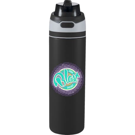 Elvin 28oz Recycled Stainless Flip Straw Bottle, custom water bottle with logo imprint 235