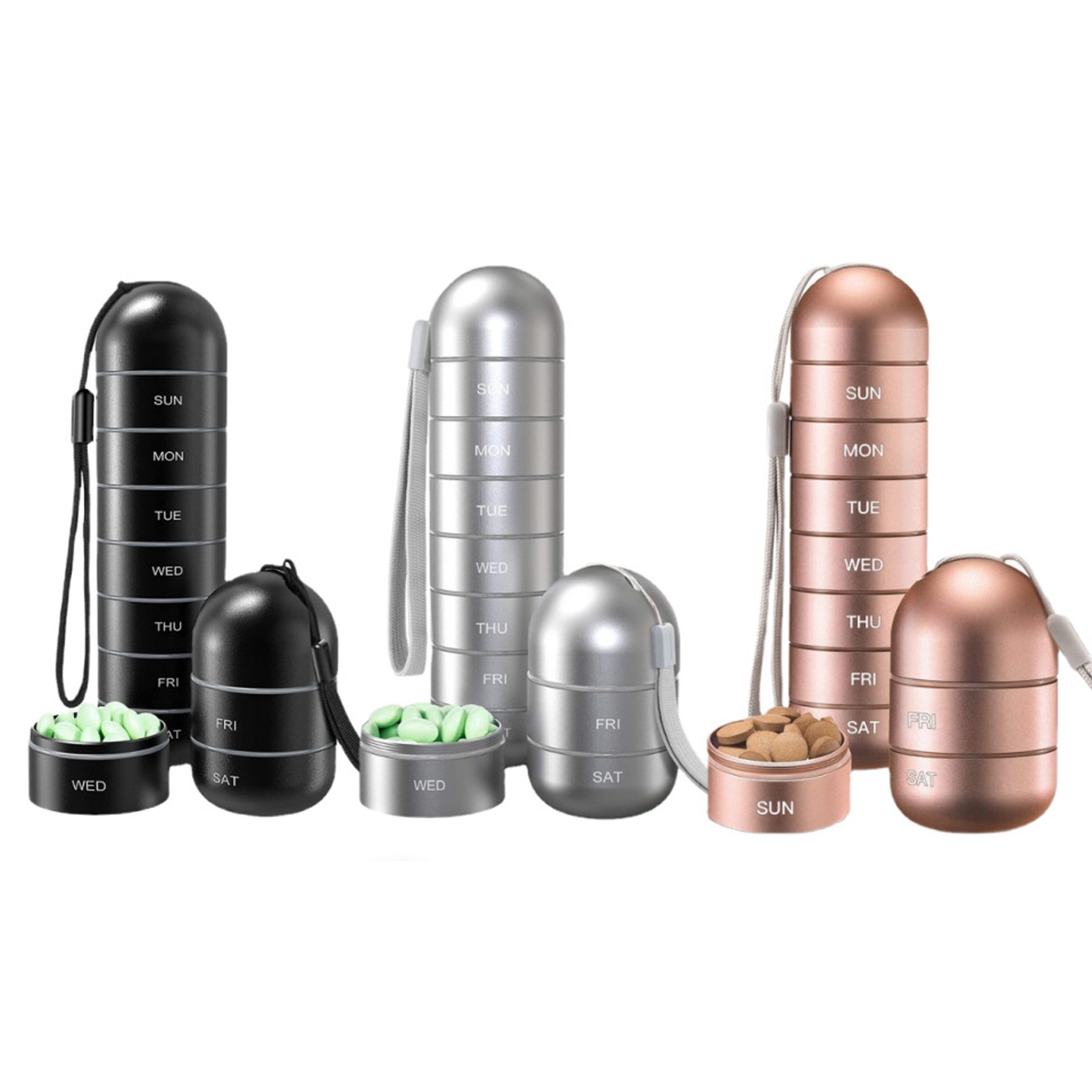 Stackable Aluminum Pill Organizer
