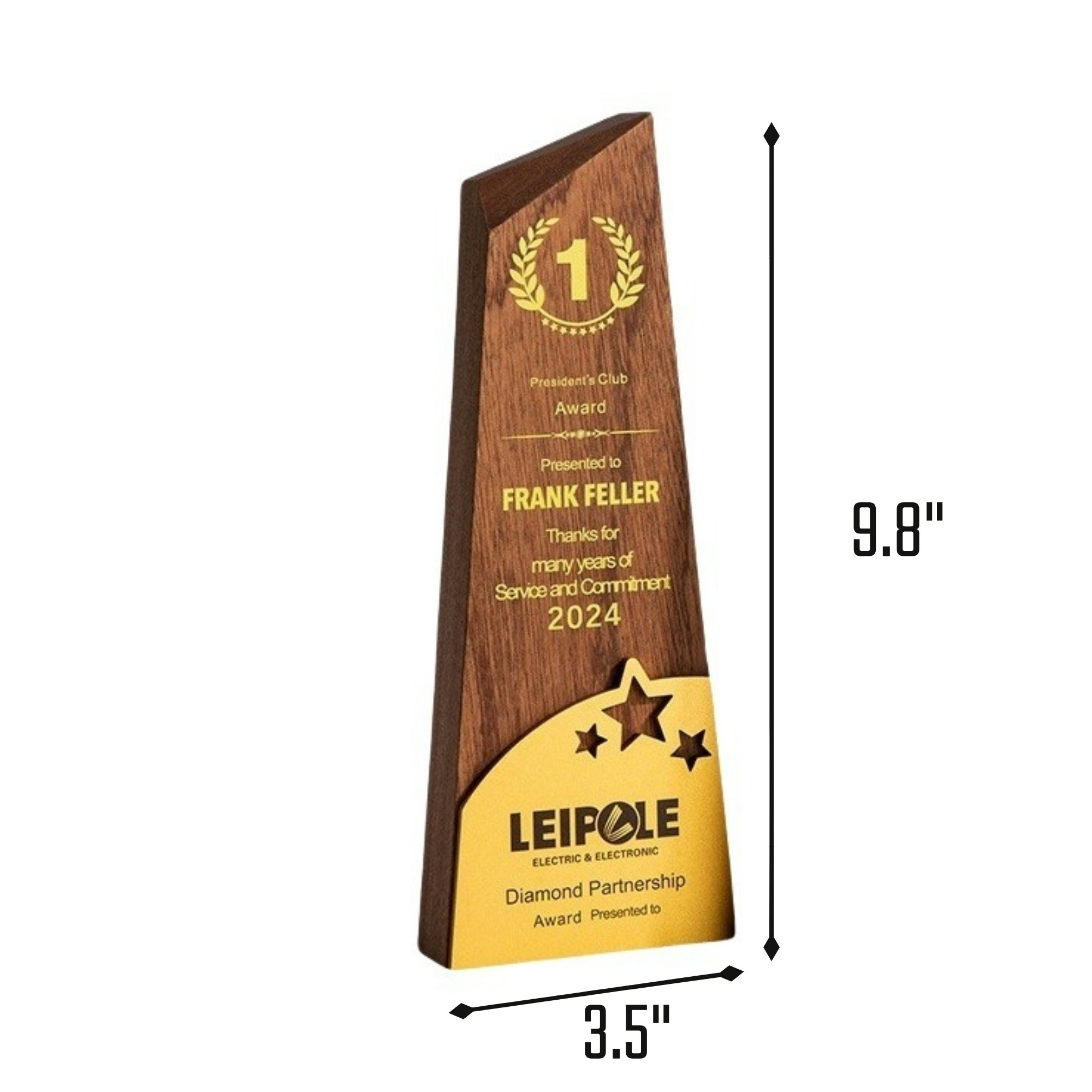 Starry Wooden Award Trophy 2