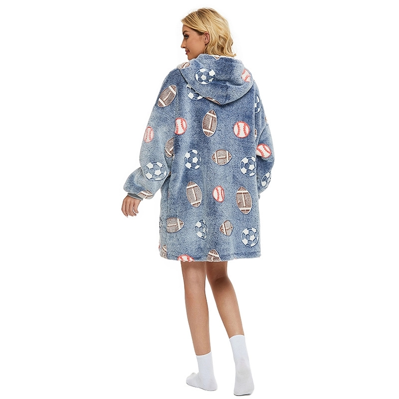 Oversized Microfiber & Sherpa Wearable Blanket 6