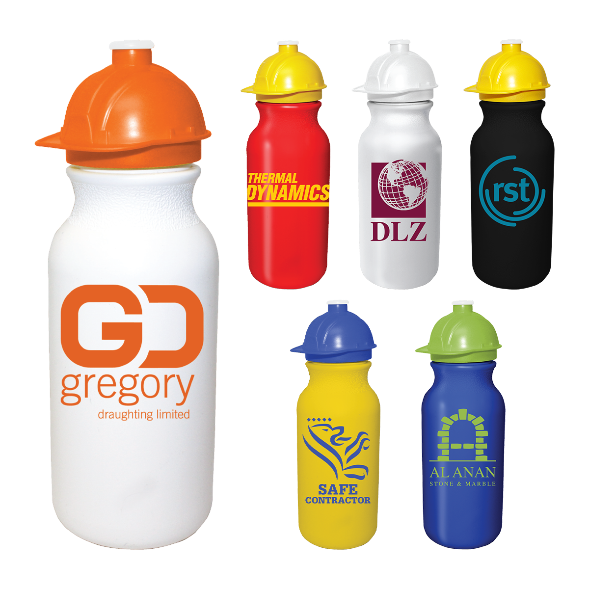 20 oz. Value Cycle Bottle w/ Safety Helmet Push 'n Pull Cap 5