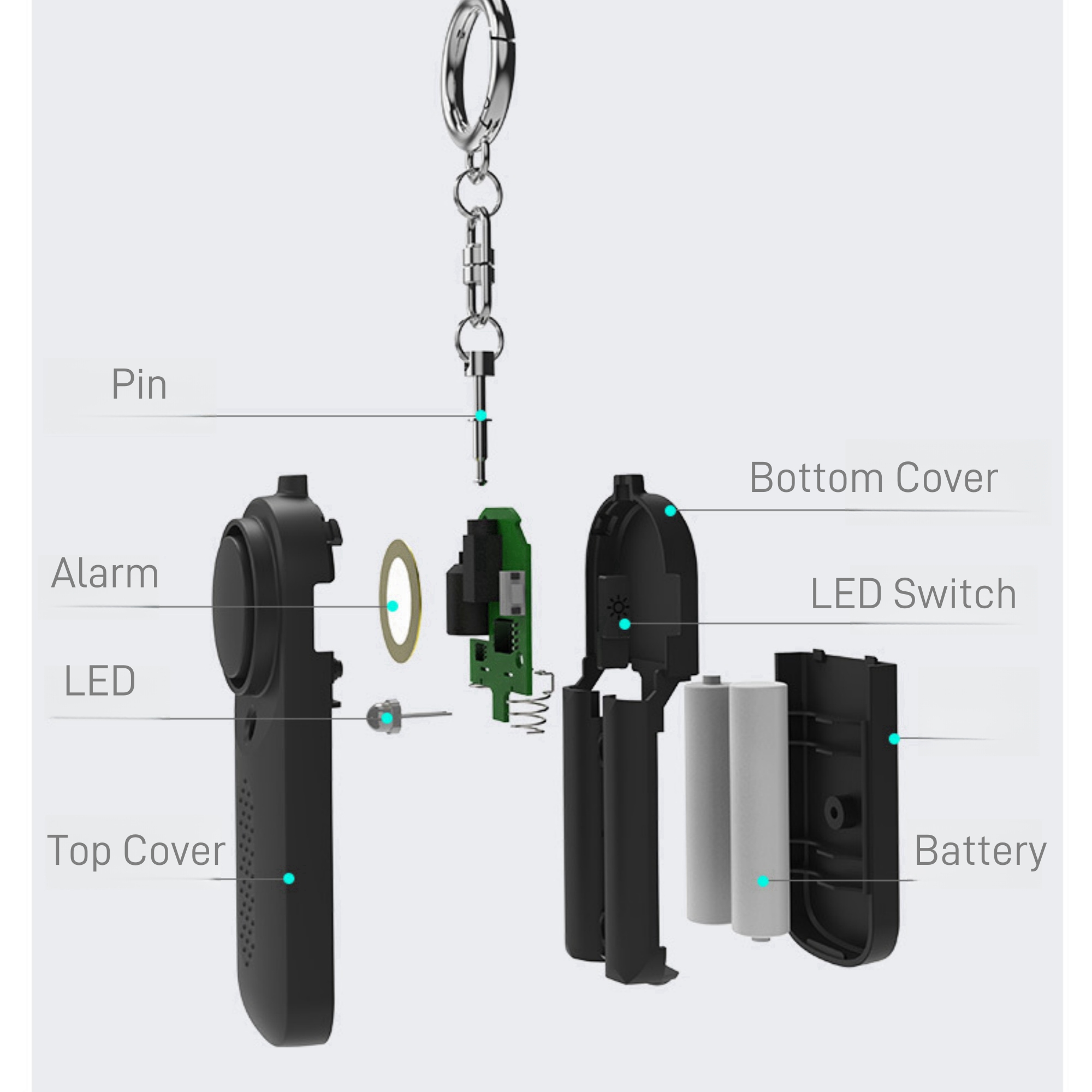 Safety Defense Key Chain With Alarm 5