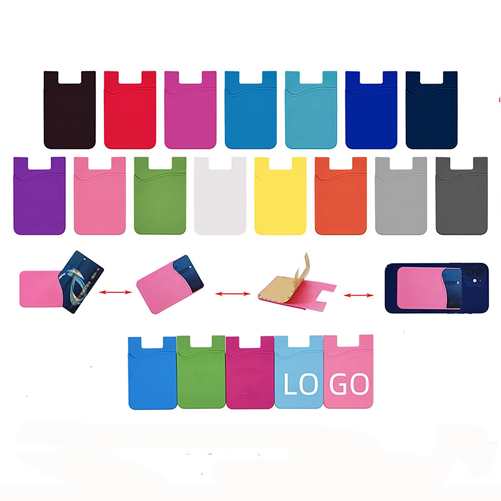 Silicone Phone Wallet Card Case