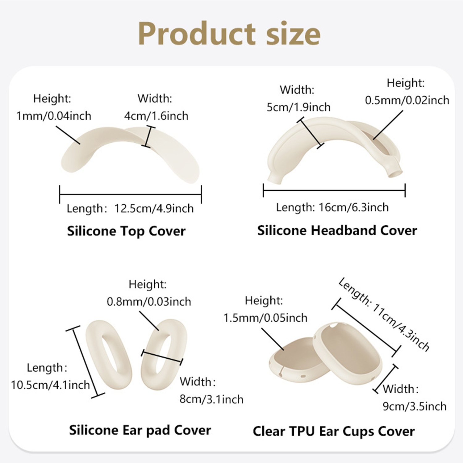 Silicone TPU Headphone Cover Set 5