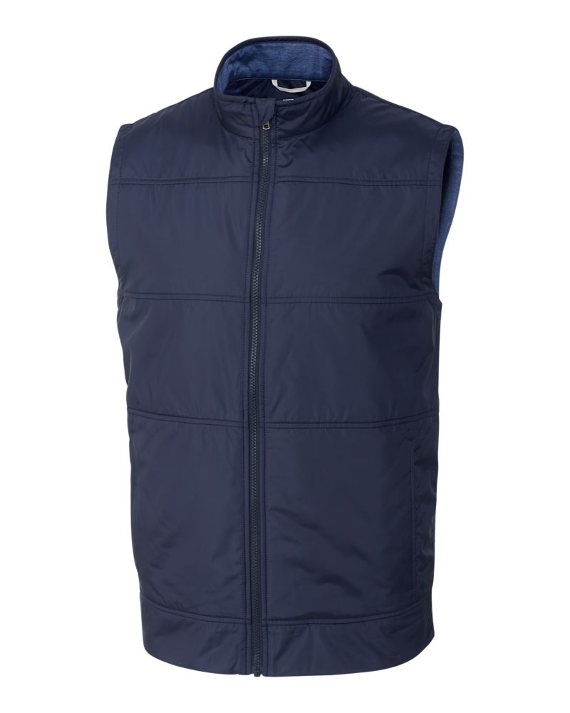 Cutter & Buck Stealth Recycled Hybrid Quilted Mens Windbreaker Vest 37