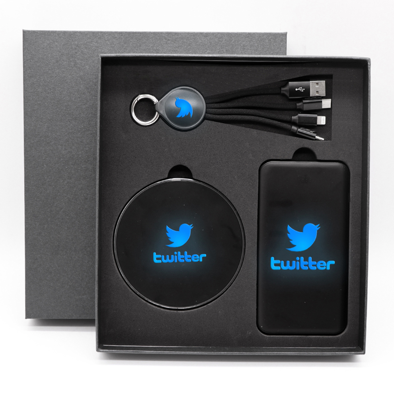 4,000 mAh LED Light-Up Power Bank Gift Pack Set 2