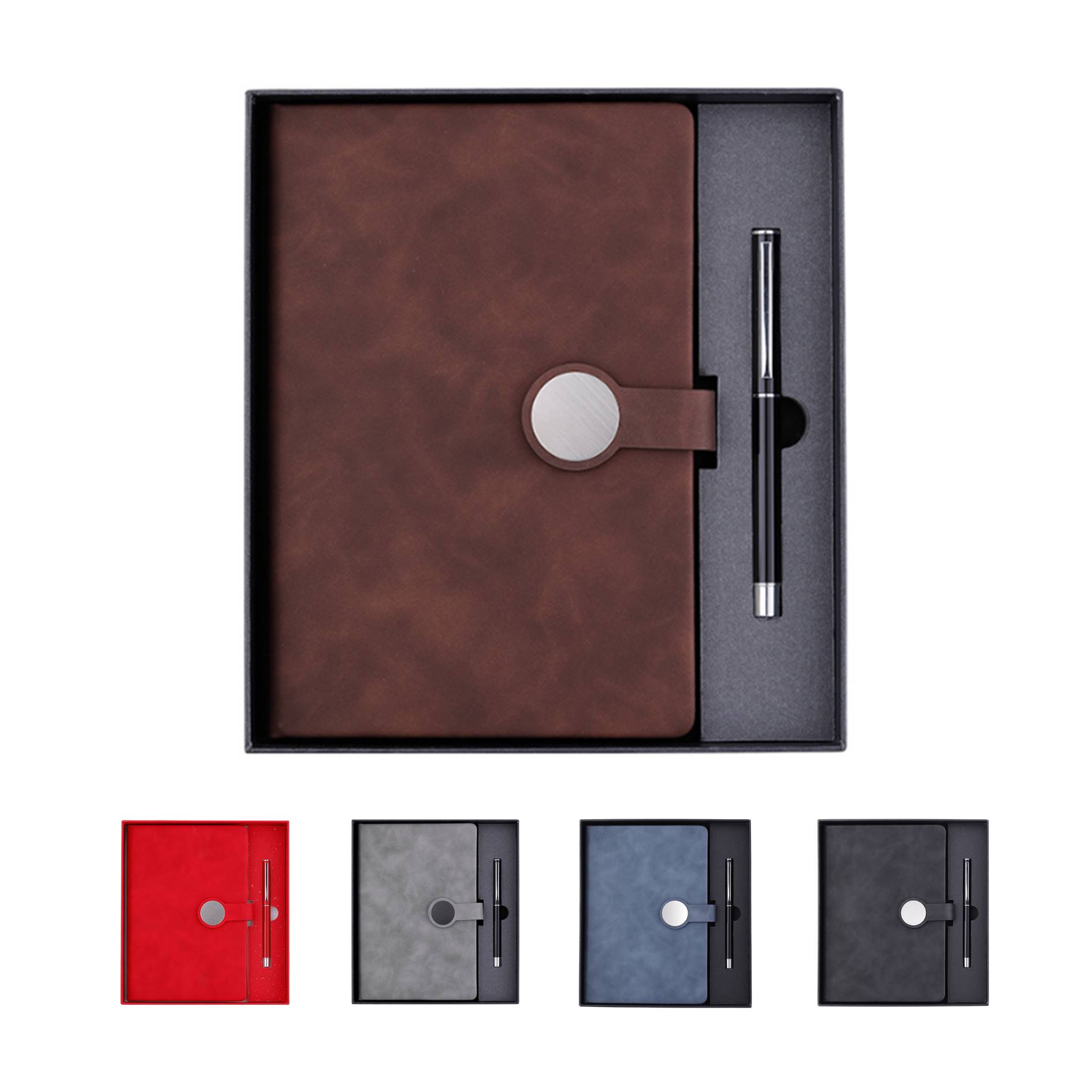 PU Leather Notebook With Pen Gift Set 3