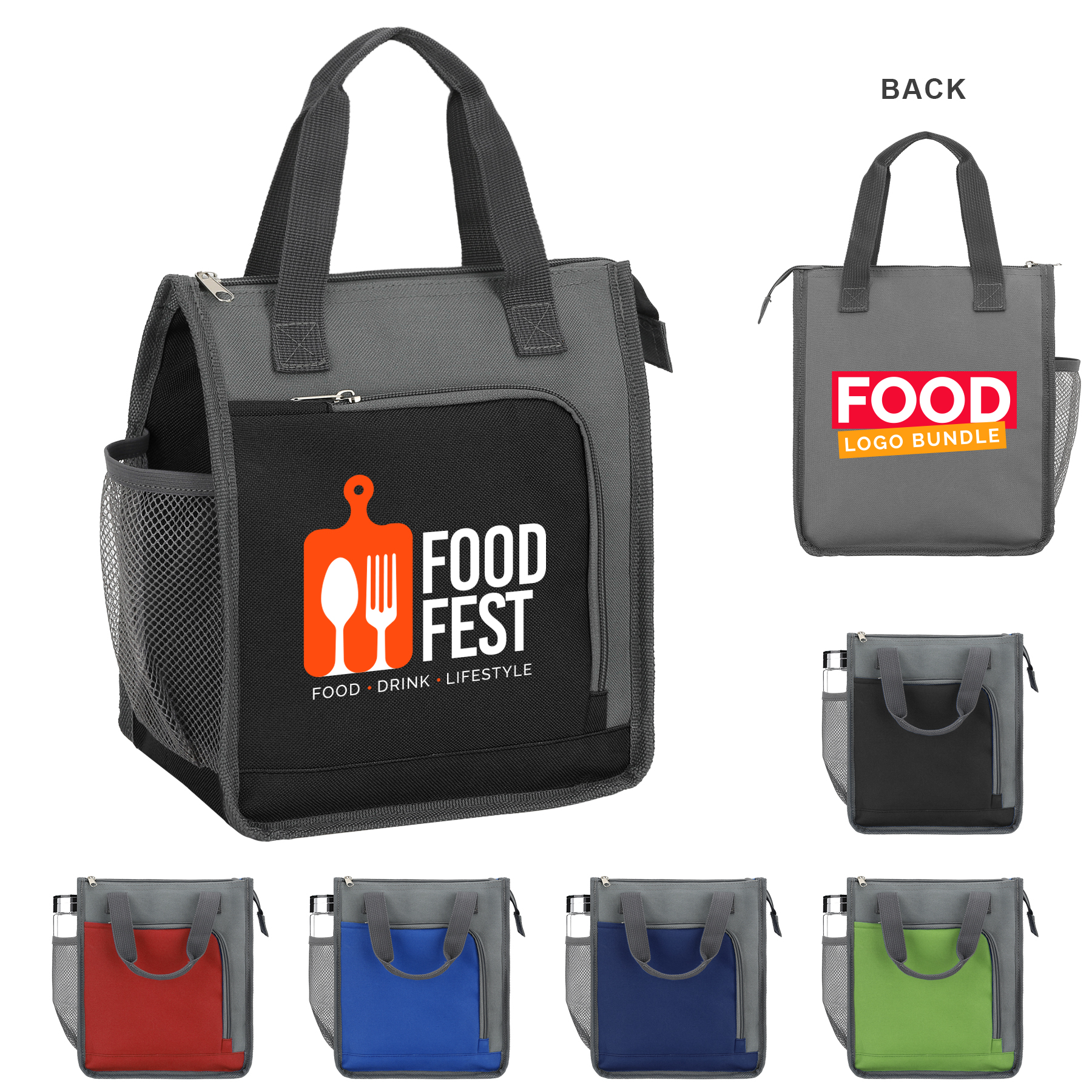 Deluxe Insulated Lunch Cooler Tote 12