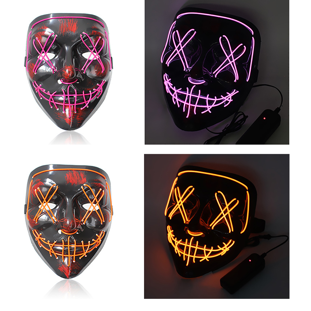 Halloween LED Luminous Ghost Face Mask 3