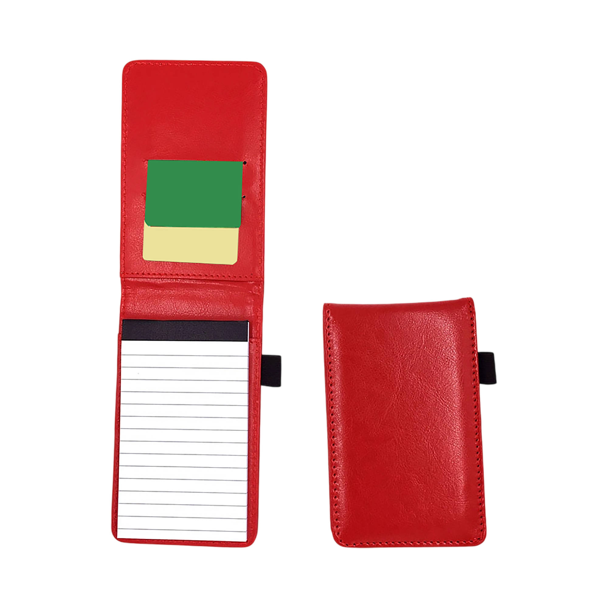 Premium Leather Mini Pocket Notepad Set with Pen Holder 8