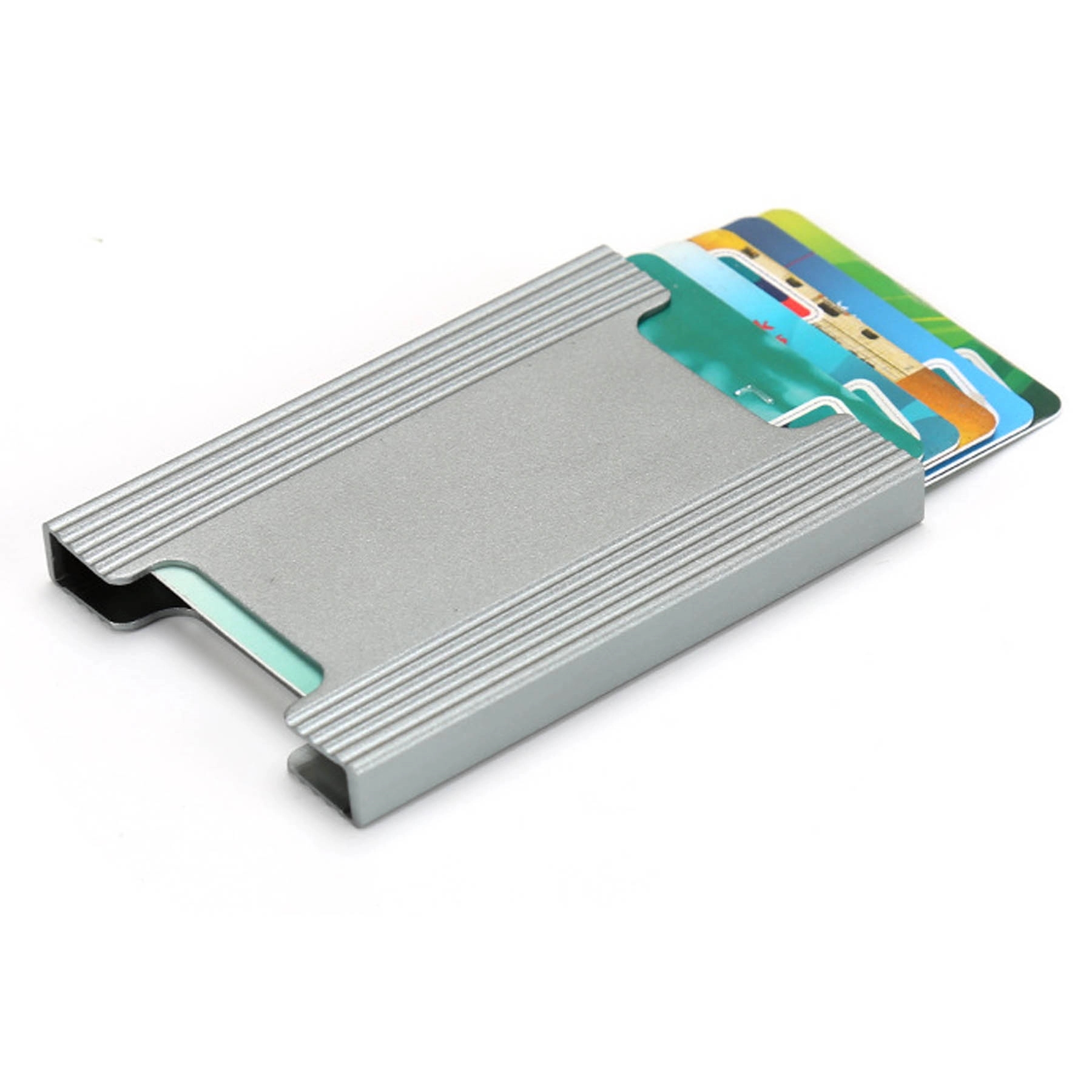 RFID Credit Card Holder for Men Money Clip Aluminum Metal 4