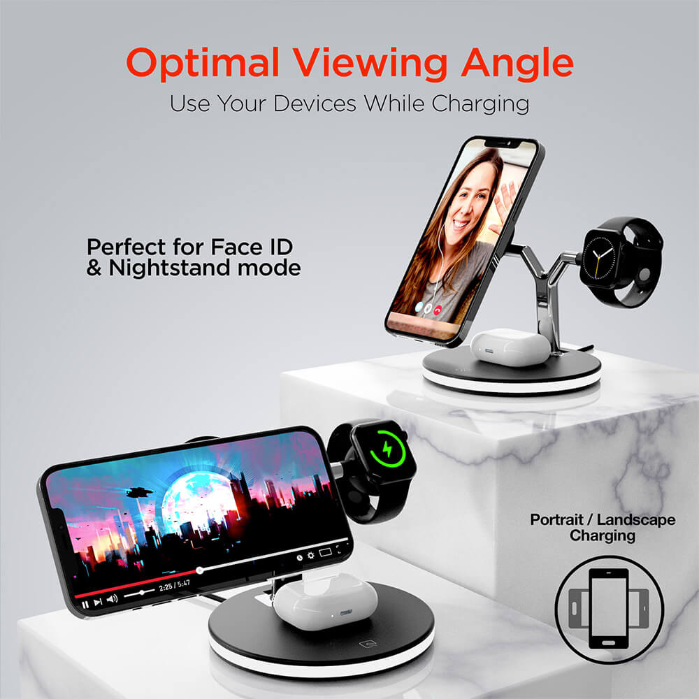 HyperGear MaxCharge 3-in-1 MagSafe Wireless Charging Stand 6