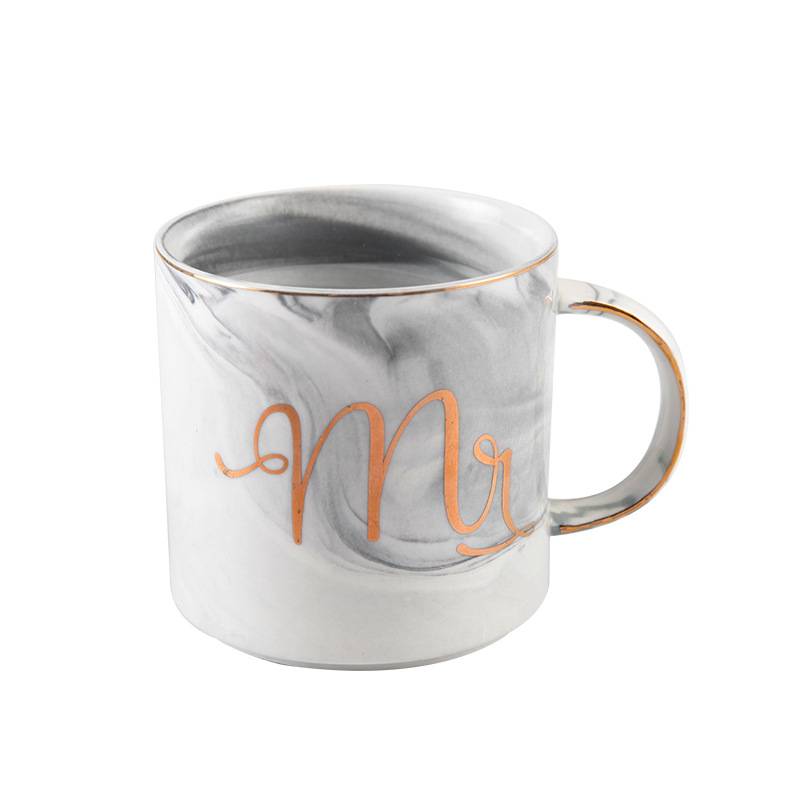 13.5Oz Marble patterned ceramic mug 2
