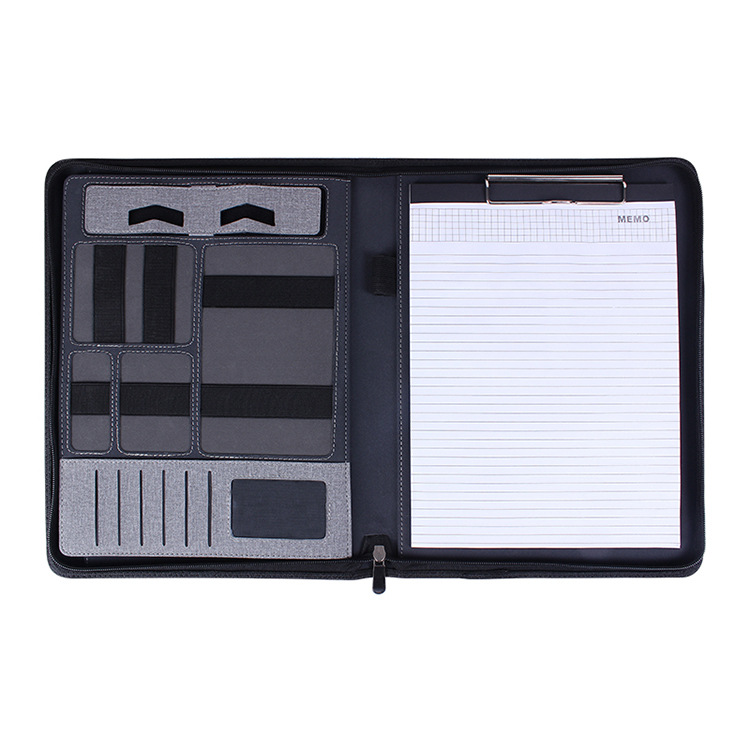 A4 PU Leather padfolio with Power Bank 2