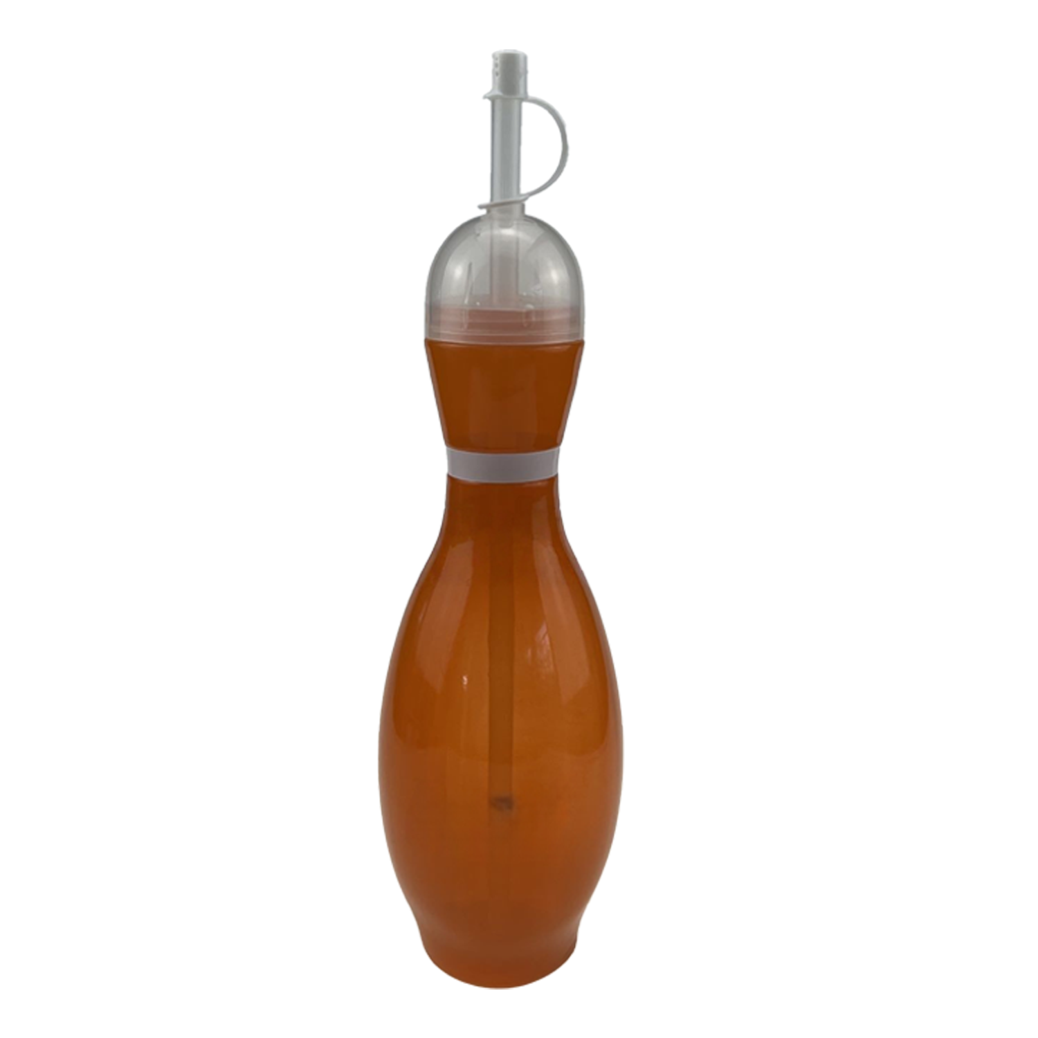 25oz PVC Bowling Shape Straw Beverage Bottle 4