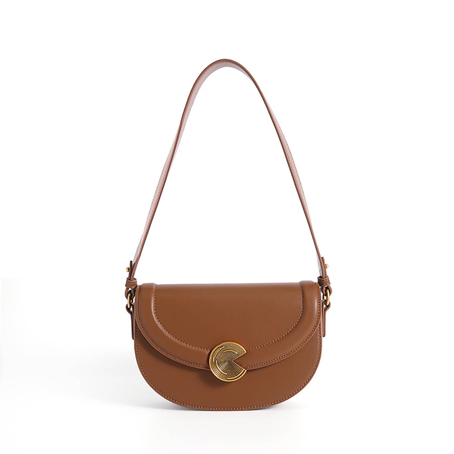 Genuine Leather Saddle Tote Bag 3