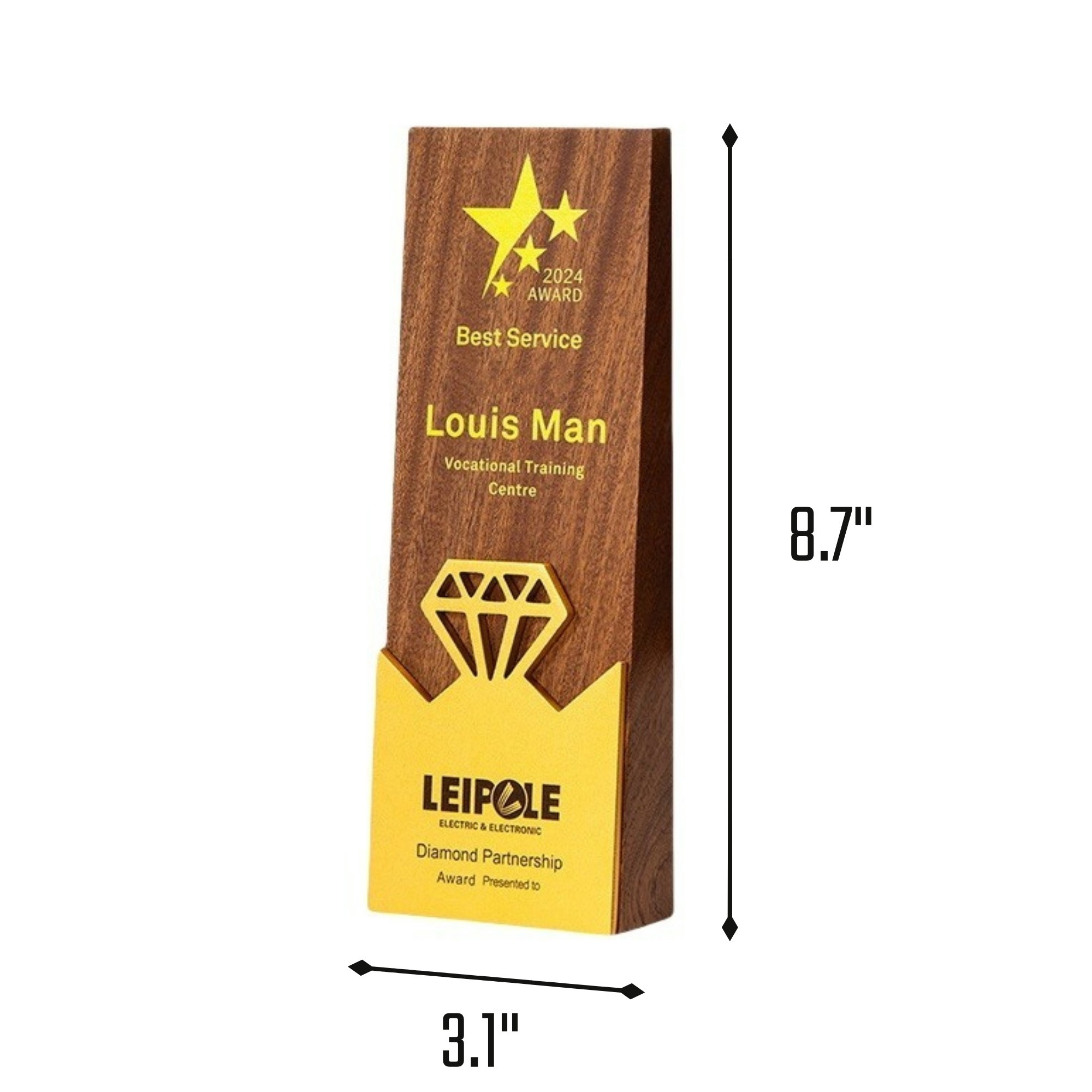 Diamond Wooden Award Trophy 3