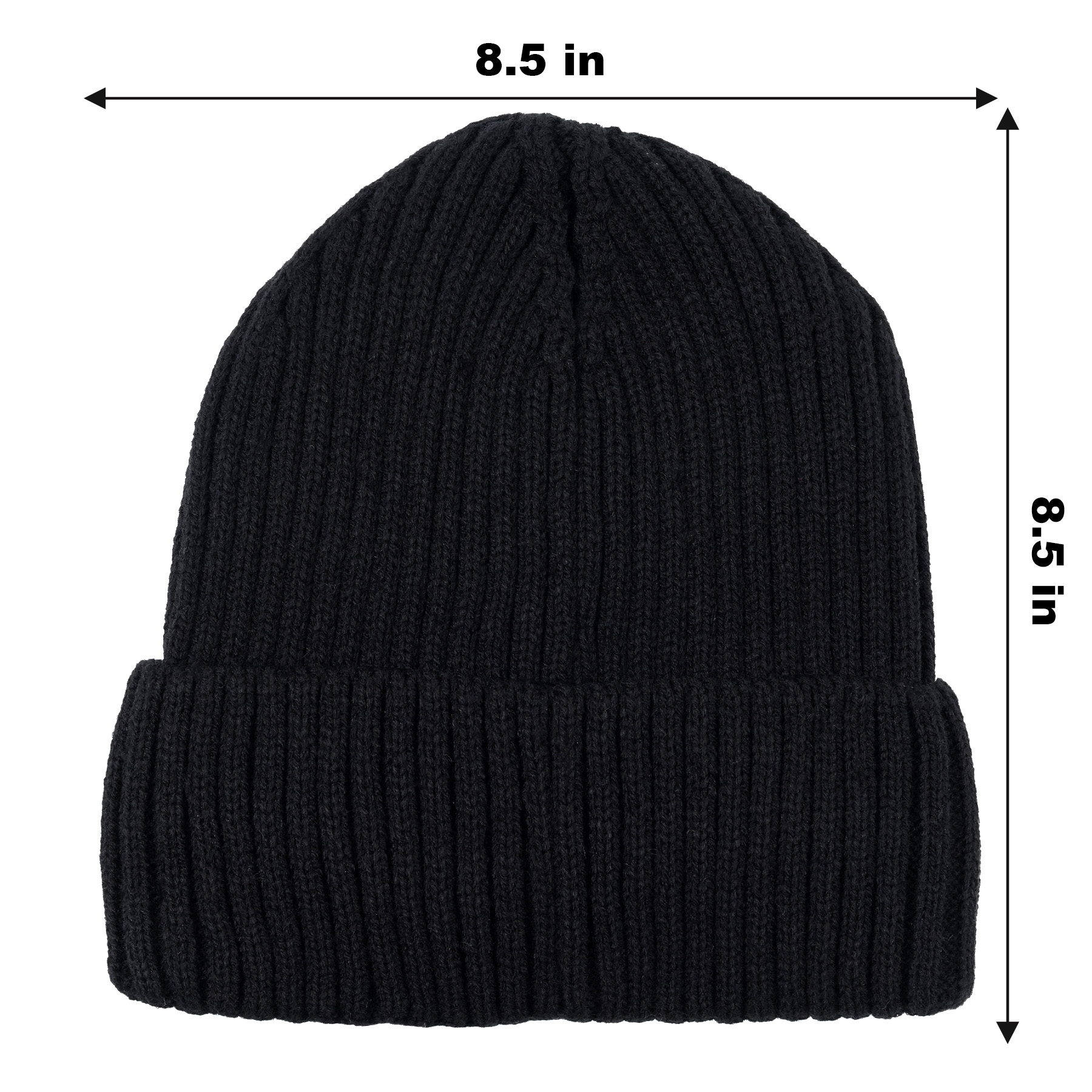 Winter Ribbed Cuffed Knit Beanie 12
