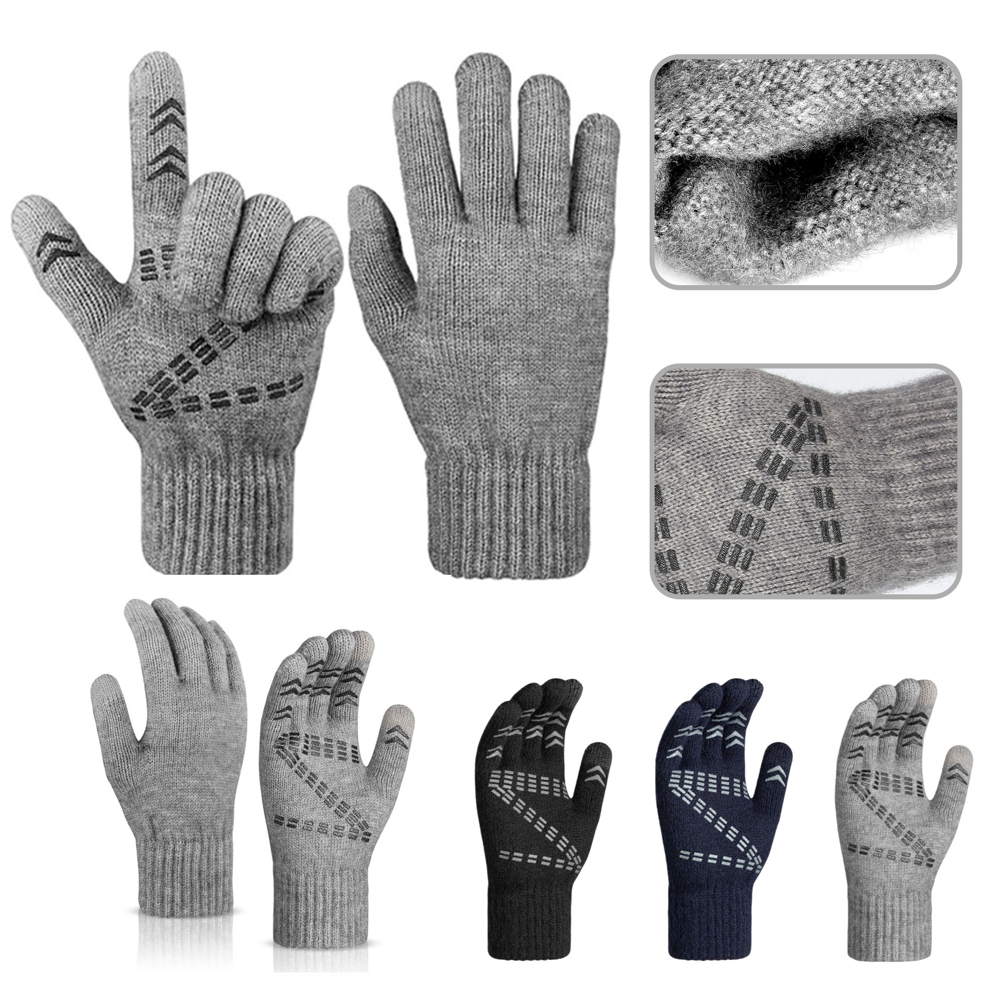 Winter Warm Cashmere Velvet Touchscreen Gloves 2